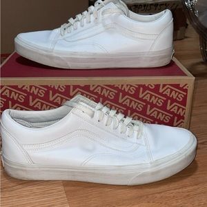 Vans old skool leather white